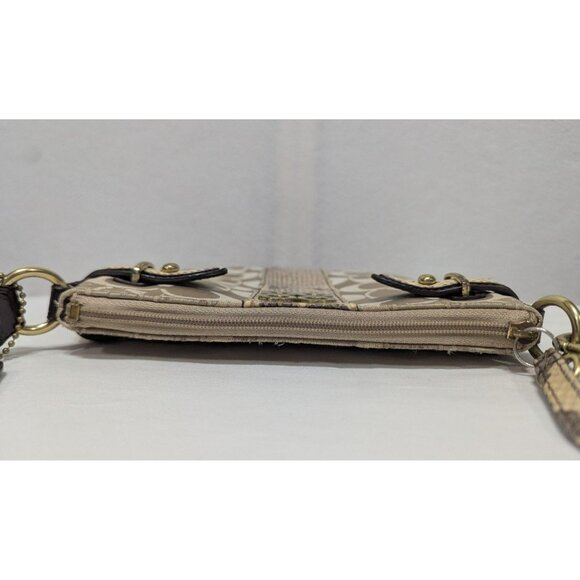 Coach Colette Signature Python Snakeskin Print Sateen Crossbody Bag 44752 - Picture 4 of 12